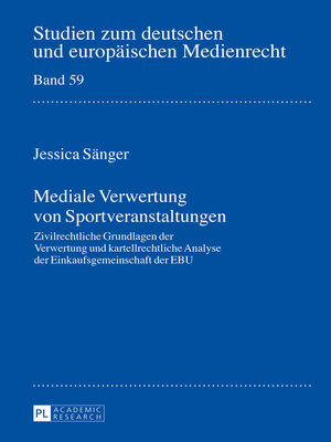 cover image of Mediale Verwertung von Sportveranstaltungen